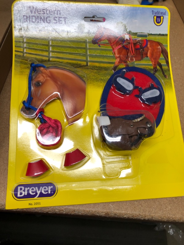 Photo 2 of Breyer Traditional Western Riding Set Toy Accessory in Hot Colors