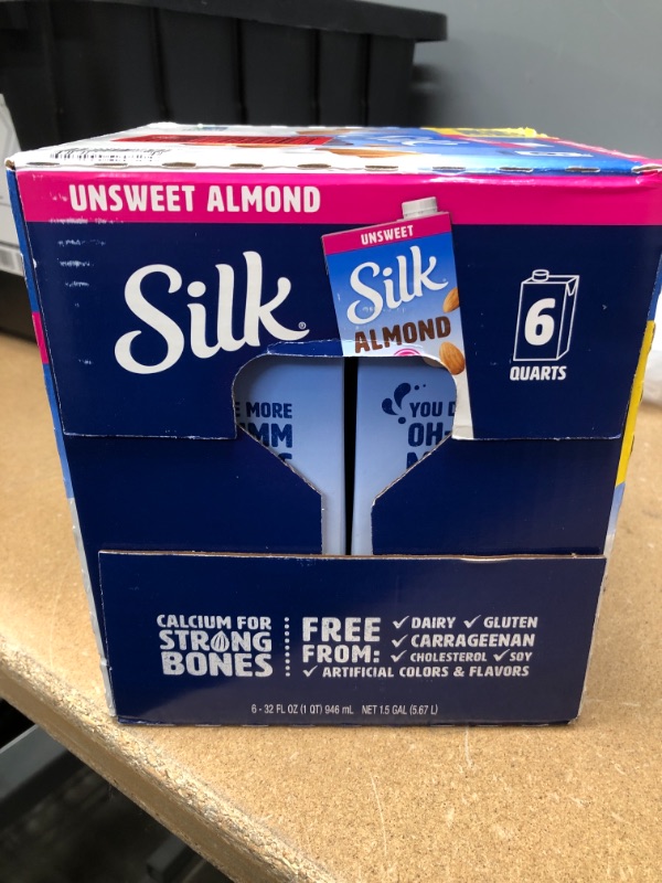Photo 2 of **EXPIRES 9/2/22** Silk Unsweetened Almond Milk, 1 Quart -- 6 per case. **SOLD AS IS, NO RETURNS** 
