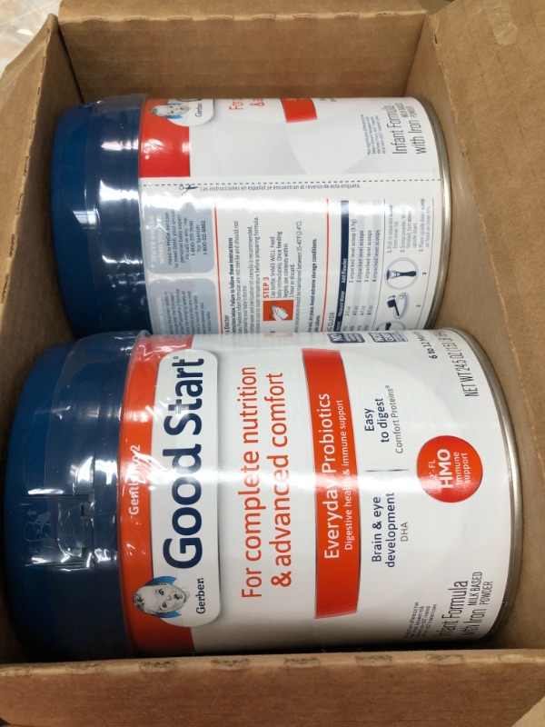 Photo 1 of **EXPIRES 7/22/22** (Pack of 4) Gerber Good Start GentlePro 2 Non-GMO Powder Infant Formula, Stage 2, 24.5 Oz
