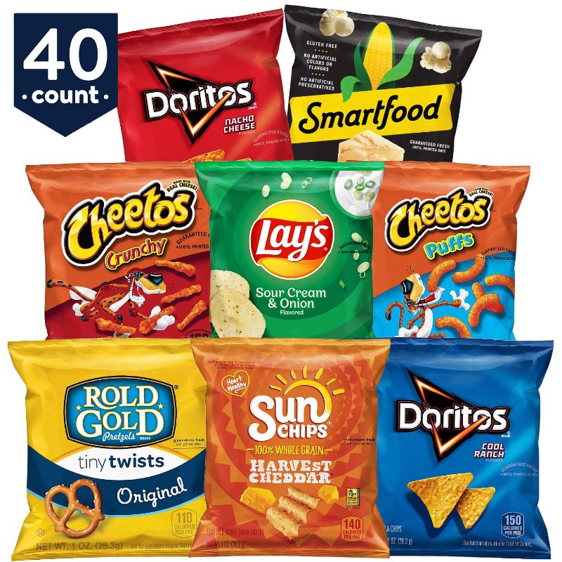 Photo 1 of **DIFFERENT EXPIRATION DATES 2/08/22, 2/22/22** Frito-Lay Fun Times Mix Snacks Variety Pack, 40 Count **SOLD AS IS, NO RETURNS
