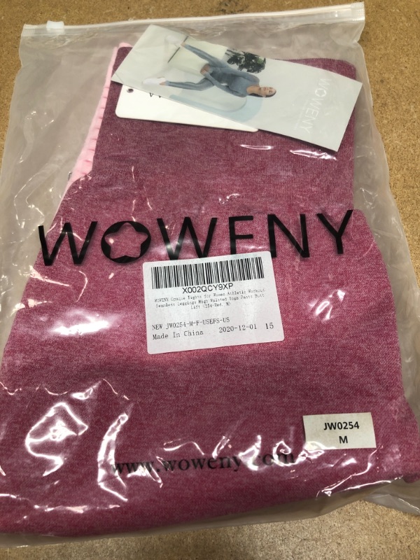 Photo 2 of WOWENY Women's High Waisted Pink Leggings (M) **NOT REFUNDABLE, SOLD AS IS**