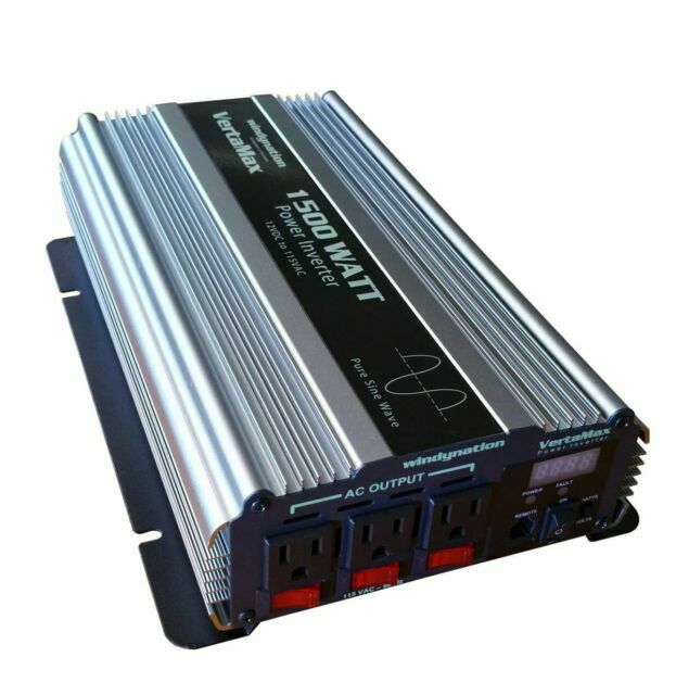 Photo 1 of WindyNation 12V 1500 W Pure Sine Inverter (PIN-1500-12P) item gets power in but does not give power out
