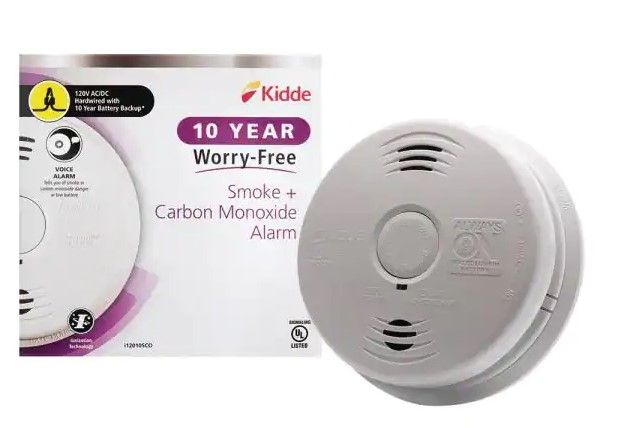 Photo 1 of 10-Year Worry Free Smoke & Carbon Monoxide Detector, Hardwired with 10 Year Battery Backup & Voice Alarm
