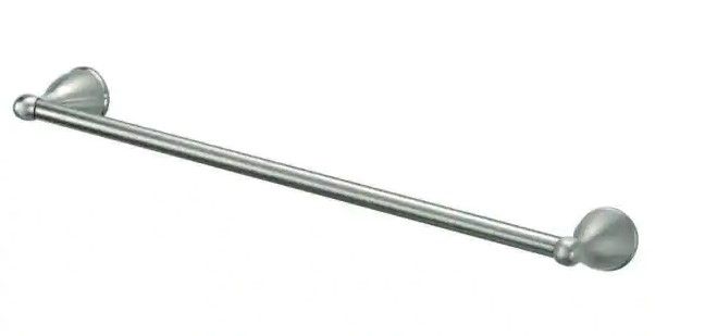 Photo 1 of Builders 18 in. Towel Bar in Brushed Nickel
