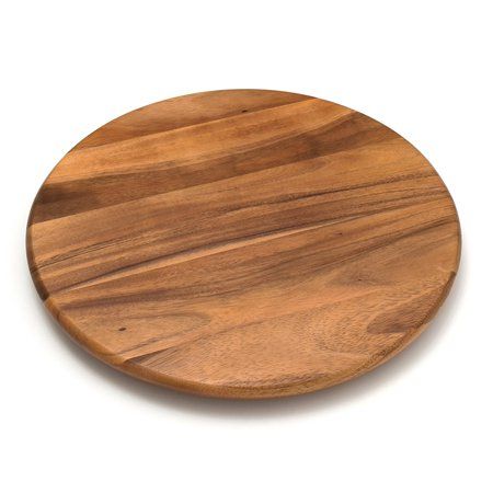 Photo 1 of 1118L 18 in. Acacia Lazy Susan Kitchen Storage
