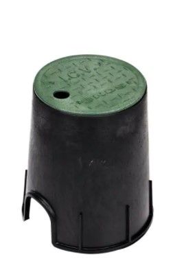 Photo 1 of 4 ITEMS 
NDS 6 in. Round Valve Box and Cover, Black Box, Green ICV Cover (X4)