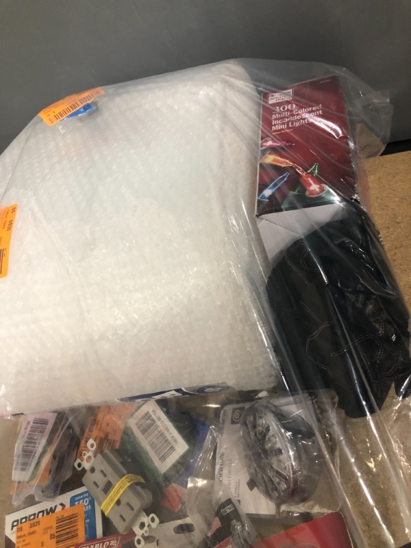 Photo 1 of ******NONREFUNDABLE*****Home Depot Home Improvement Bundle Bag, bubble wrap, electrical items and hardware  