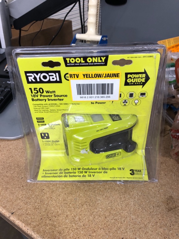 Photo 2 of ***PARTS ONLY*** RYOBI 150-Watt Powered Inverter Generator for 18-Volt Battery
