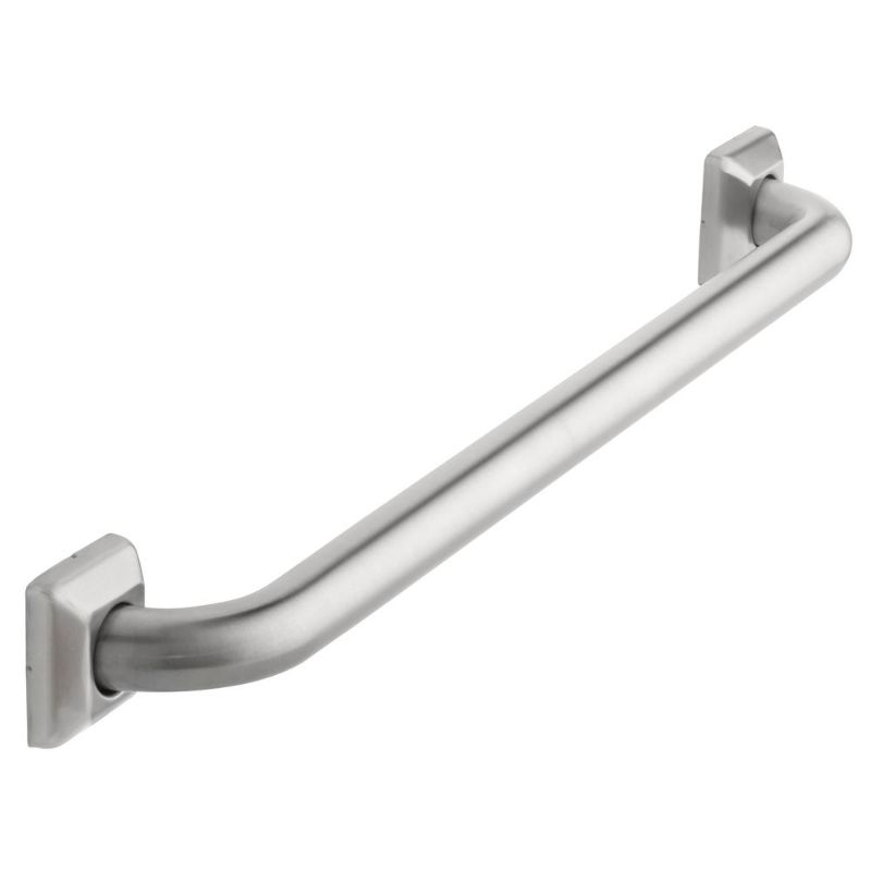 Photo 1 of 24 in. Concealed Screw Square Escutcheon Assist Bar in Brushed Stainless Steel
