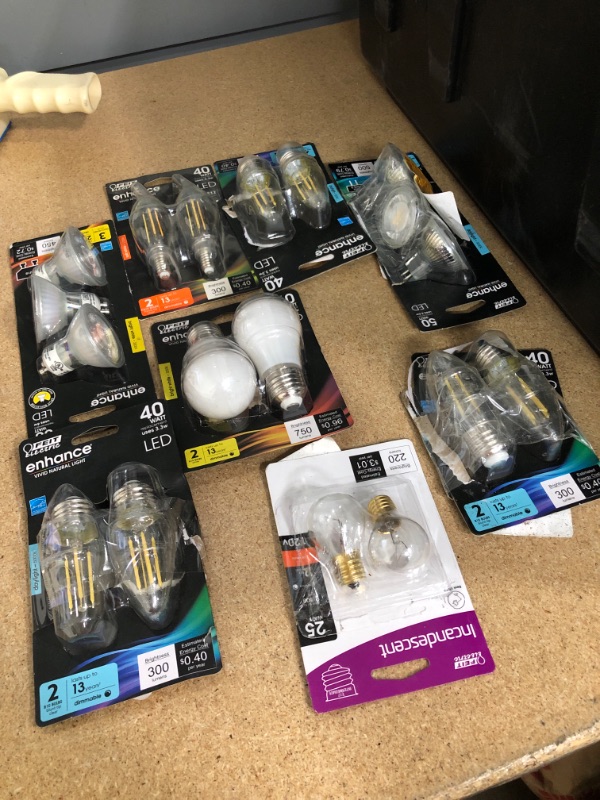 Photo 1 of **NO REFUNDS/RETURNS** - Bundle of assorted light bulbs