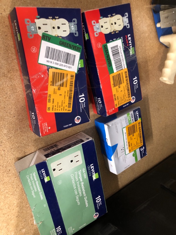 Photo 1 of **NO REFUNDS/RETURNS** - Bundle of assorted Leviton outlets 