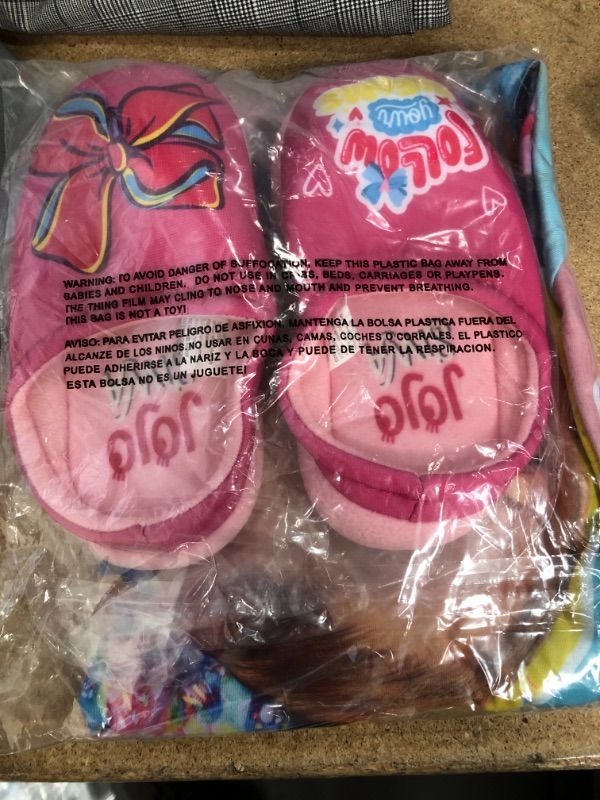 Photo 2 of JoJo Siwa Long Girls Pajama Set with Slippers, Dorm Pajama Girls: 6-7
