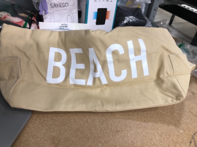 Photo 1 of Beige Beach Tote Bag 