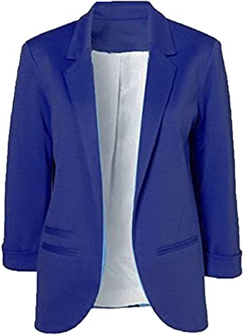 Photo 1 of **SIMILAR TO STOCK PHOTO DIFFERENT COLORS*- FACE N FACE Women's Cotton Rolled Up Sleeve No-Buckle Blazer Jacket Suits- Small
