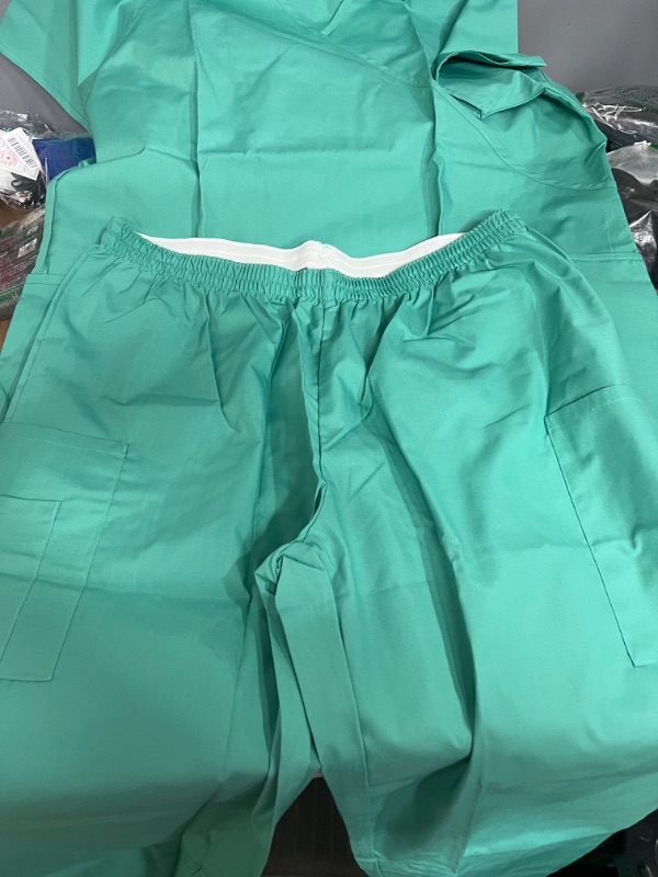 Photo 3 of  Scrubs Medical Uniform Scrub Set Medical Scrubs Top and Pants SIZE XL