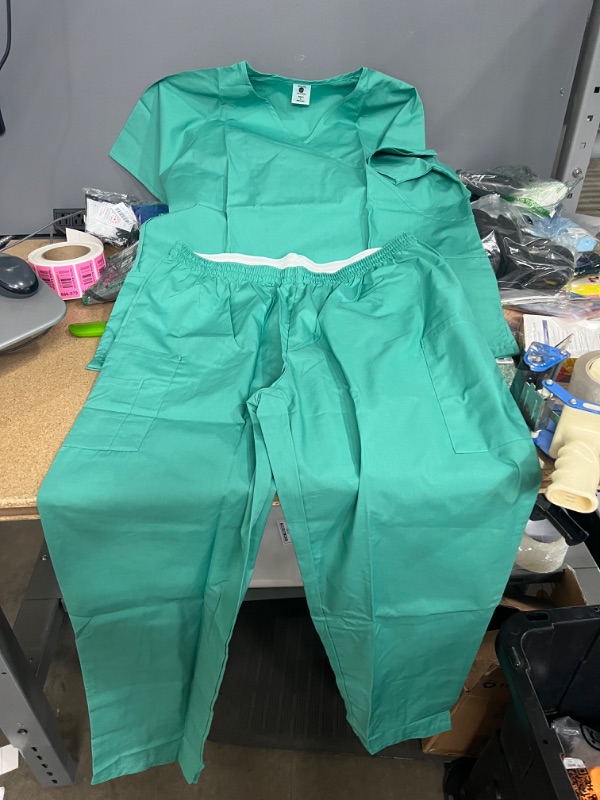 Photo 4 of  Scrubs Medical Uniform Scrub Set Medical Scrubs Top and Pants SIZE XL