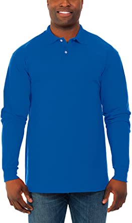 Photo 1 of Jerzees Men's SpotShield Stain Resistant Polo Shirts (Long Sleeve)
SIZE LARGE