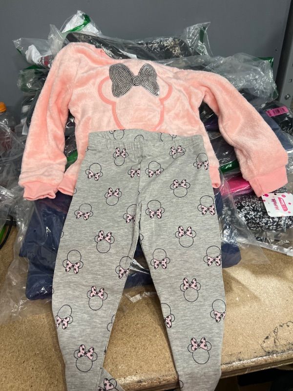 Photo 4 of Disney Girl's 2-Piece Minnie Mouse Legging Pants Set with Sequined Pullover Long Sleeve Shirt, Red/Black
SIZE 5