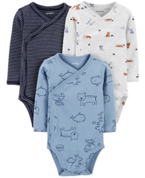 Photo 1 of Carter's Little Baby Basic Baby Boys 3-pc. Bodysuit, 12 Months , Multiple Colors
