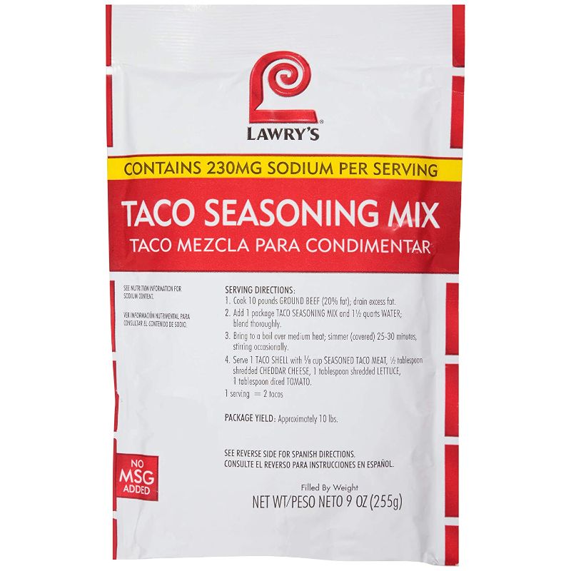 Photo 1 of **EXPIRED 03/2021** 4 OF - Lawry's Taco Seasoning Mix, 9 oz
