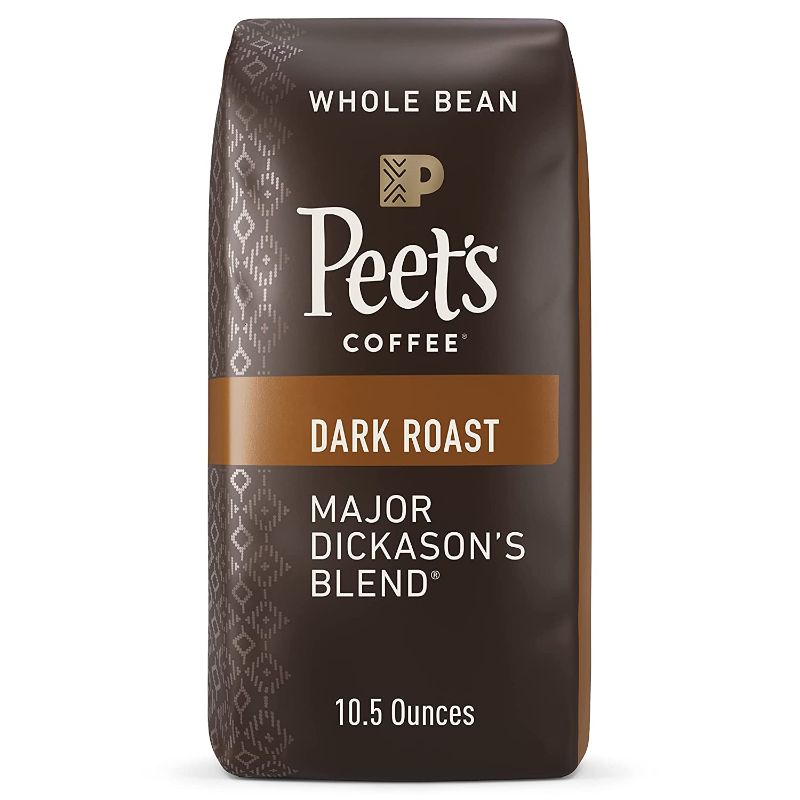 Photo 1 of *EXPIRED 03/28/2022*- Peet's Coffee, Dark Roast Whole Bean Coffee - Major Dickason's Blend 10.5 Ounce Bag,and 18 OZ. Bag