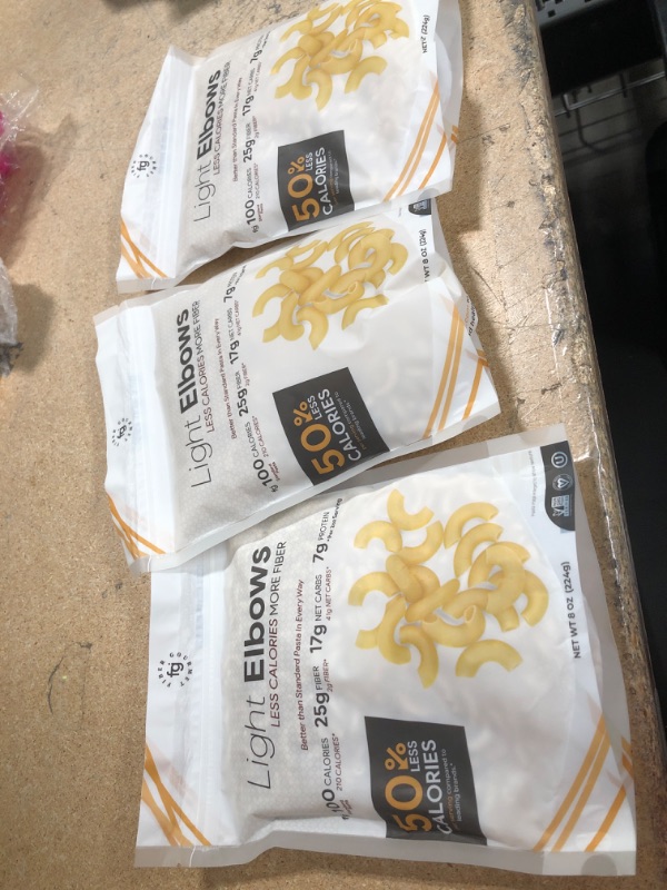 Photo 2 of **06/2023*- 3 OF Fiber Gourmet Pasta - Light Elbow Pasta - 