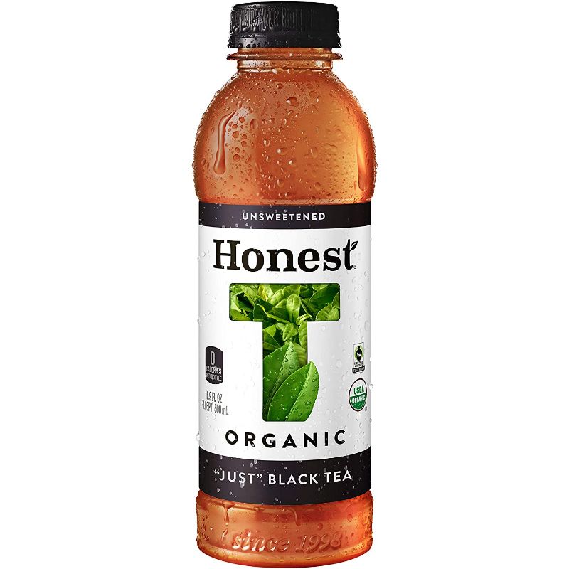 Photo 1 of **BB: 05/02/2022** -Honest Tea Just Black Organic Tea, 16.9 Fl Oz 12PK
