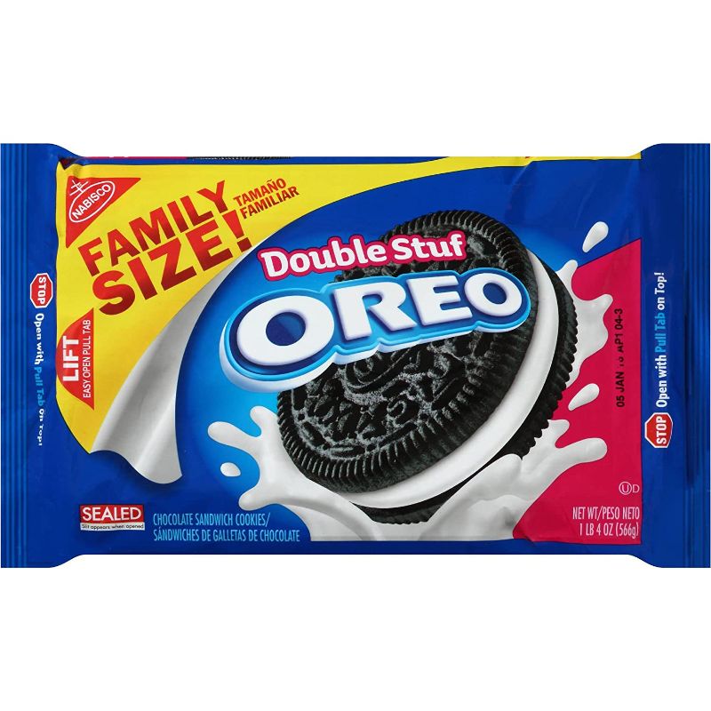 Photo 1 of **EXPIRED 02/2022*- NO REFUNDS/RETURNS* -3 PKS OF Nabisco Oreo Chocolate Sandwich Cookies, Double Stuf, 20 oz
