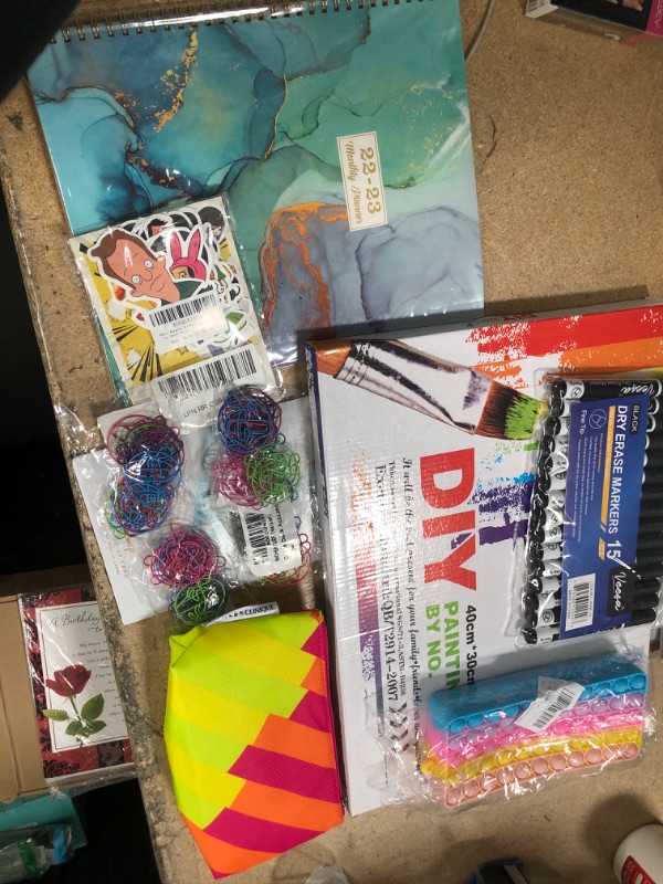 Photo 1 of **NO REFUNDS/RETURNS** - Bundle of Miscellaneous Kids sUPPLIES, MAKEUP BAG, MARKERS,ETC. 
