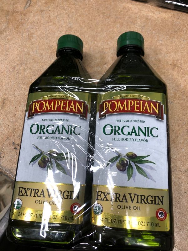 Photo 1 of **NO REUFUNDS/RETURNS* -PACK OF TWO- Pompeian USDA Organic Robust Extra Virgin Olive Oil  24 FL. OZ. BB:06/2022**
