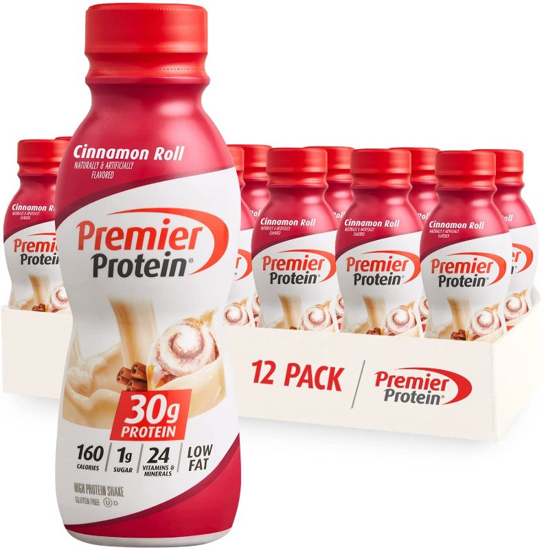 Photo 1 of **BB:05/04/2022**-NO REFUNDS/RETURNS- Premier Protein Shake, 30g Protein, Cinnamon Roll,11.5 fl oz - Pack of 12
