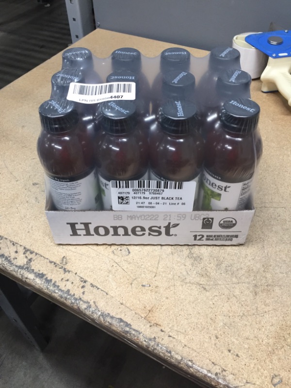 Photo 2 of ***non-refundable**
best by 5/22
Honest tea Organic Fair Trade Just Black Tea, 16.9 fl oz (12 Pack)
