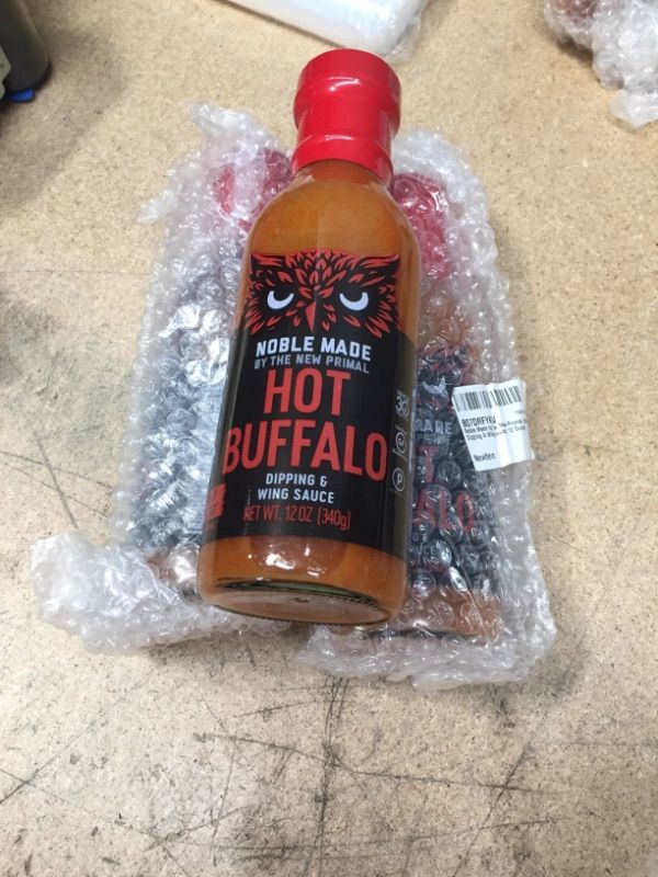 Photo 2 of ***non-refundable**
best by 6/22/22
3 Noble Made by The New Primal, Hot Buffalo Dipping & Wing Sauce, Whole30 Approved, Paleo, Keto, Vegan, Gluten and Dairy Free, Sugar and Soy Free, Low Carb and Calorie, Spicy Flavor, 12 Oz Glass Bottle
