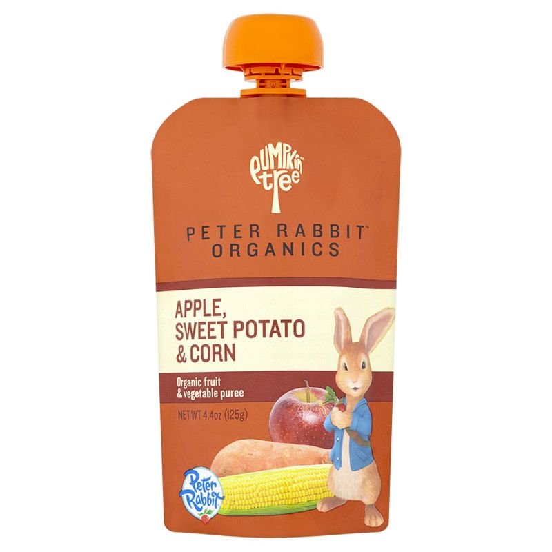 Photo 1 of ***NON-REFUNDABLE**
BEST BY 5/17/22
Peter Rabbit Organics, Apple, Sweet Potato, and Corn, 4.4 Ounce Pouches, Pack of 10
