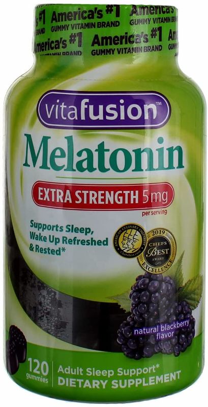 Photo 1 of ***NON-REFUNDFABLE***
BEST BY 10/22
Extra Strength Melatonin BlackBerry, 5mg, 120 Count (2 Bottles)
