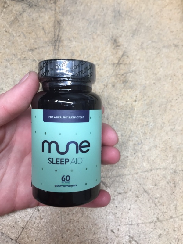 Photo 1 of **NON-REFUNDAB;LE**
MANUFACTORED 6/20 NO PRINTED EXP DATE
Mune Sleep Aid with Melatonin, Motherwort, Gotu Kola, Magnolia Bark, GABA | 60 Vegan Capsules (1-Month Supply)
