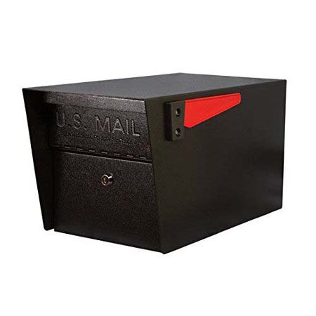 Photo 1 of **LOCKED MISSING KEY**Mail Manager Locking Post-Mount Mailbox with High Security Reinforced Patented Locking System, Black
