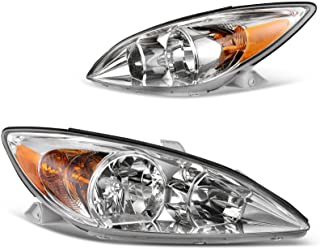 Photo 1 of **missing driver side amber internal lens** DWVO Headlight Assembly Compatible with 2002-2004 Camry Driver and Passenger Side Replacement Headlamps Chrome Housing Clear Lens
