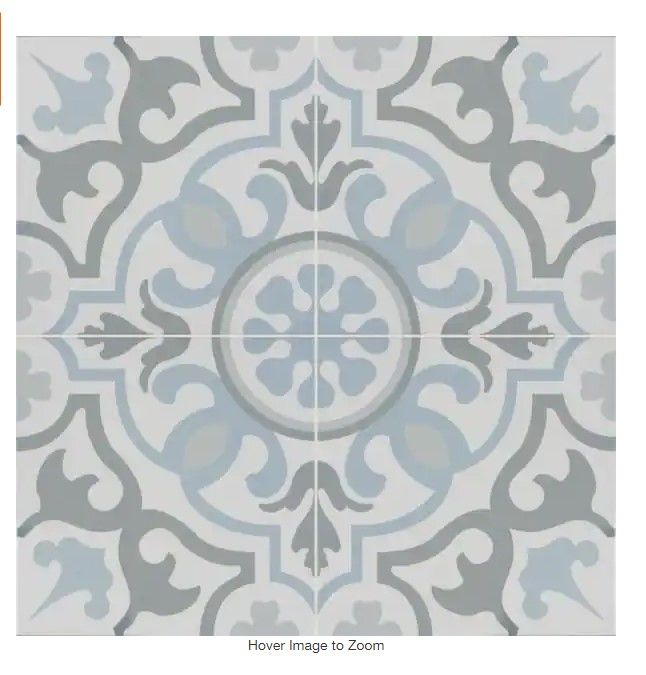 Photo 1 of 2 cases of Blume Encaustic 8 in. x 8 in. Matte Porcelain Floor and Wall Tile (5.33 sq. ft./case)
