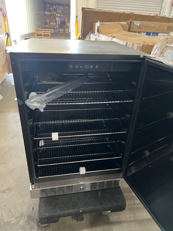 Photo 6 of ***PARTS ONLY*** 5.5 cu. ft. Outdoor Refrigerator Built-In Beverage Refrigerator with Freezer in Stainless Steel Door
minor dents see pictures 