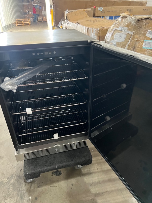 Photo 7 of ***PARTS ONLY*** 5.5 cu. ft. Outdoor Refrigerator Built-In Beverage Refrigerator with Freezer in Stainless Steel Door
minor dents see pictures 