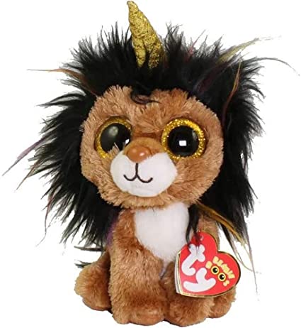 Photo 1 of 2PCKS TY Ramsey Lion with Horn-Beanie BOOS, Multicolored, 15 cm
