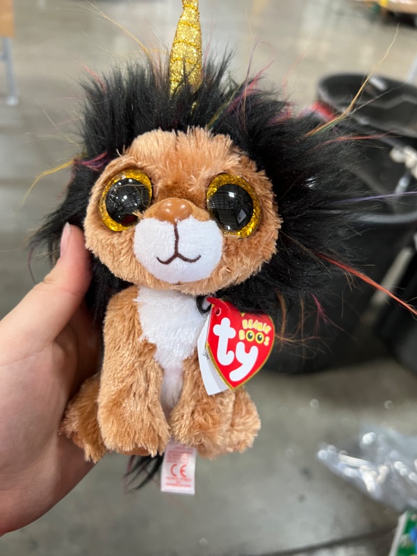 Photo 2 of 2PCKS TY Ramsey Lion with Horn-Beanie BOOS, Multicolored, 15 cm
