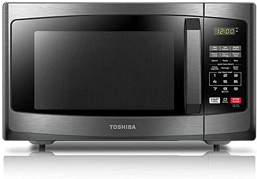 Photo 1 of Toshiba EM925A5A-BS Microwave Oven with Sound On/Off ECO Mode and LED Lighting, 0.9 Cu Ft/900W, Black Stainless Steel
BUTTONS DO NOT FUNCTION
