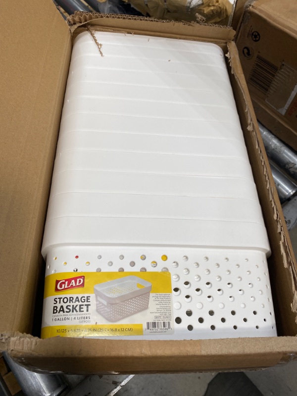 Photo 1 of 1 GALLON Glad Plastic Basket Set, Value Pack of 12