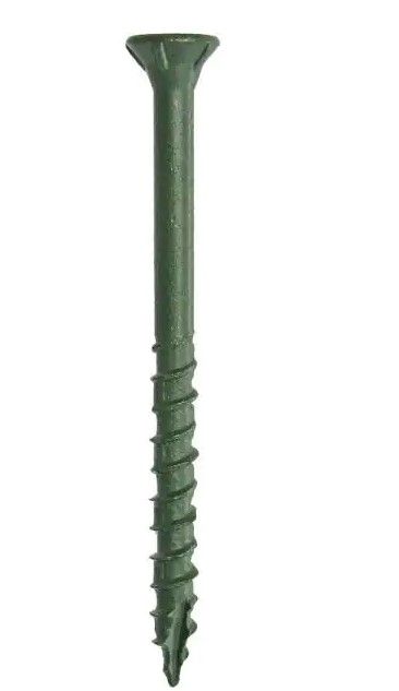 Photo 1 of 2-1/2 in. Green Exterior Self-Starting Star Flat-Head Wood Deck Screws #9 (5 lbs./435 pcs)
(2 PACKS )