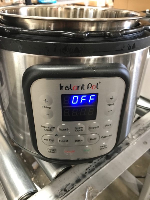 Photo 5 of nstant Pot Duo Crisp 9-in-1 Electric Pressure Cooker with Air Fryer Lid and Sealing Ring, Stainless Steel, Pressure Cook