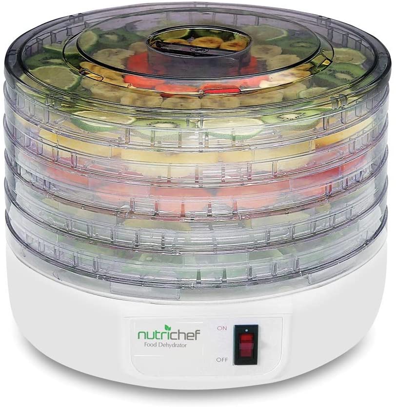 Photo 1 of Electric Food Dehydrator Machine, Professional Multi-Tier Kitchen Food Appliances, Meat or Beef Jerky Maker, Fruits and Vegetable Dryer with 5 Stackable Trays, High-Heat Circulations- NutriChef 