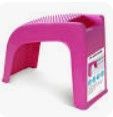 Photo 1 of EOICCEOH Shower Stool,Shower Foot Rest, Beauty Footrest for Easy At-Home Pedicures, Treat Your Feet, No More Bending, Non-Slip Sturdy Legs & Built-In Storage(PINK)