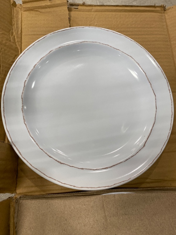 Photo 2 of 7 American Atelier Olivia Round  Dinnerware Large plates, White